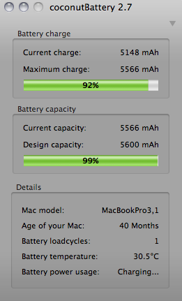 CoconutBattery for Mac